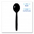 Heavyweight Wrapped Polypropylene Cutlery, Soup Spoon, Plastic, Black, 1,000/Carton (SSHWPPBIW)