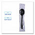 Heavyweight Wrapped Polypropylene Cutlery, Soup Spoon, Plastic, Black, 1,000/Carton (SSHWPPBIW)
