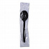 Heavyweight Wrapped Polypropylene Cutlery, Soup Spoon, Plastic, Black, 1,000/Carton (SSHWPPBIW)