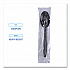 Heavyweight Wrapped Polypropylene Cutlery, Spoon, Plastic, Black, 1,000/Carton (TSHWPPBIW)