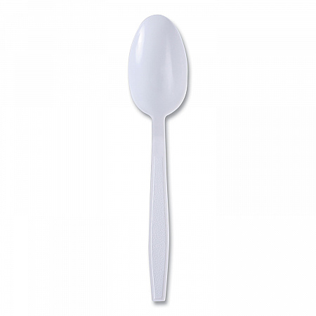 Heavyweight Wrapped Polypropylene Cutlery, Spoon, Plastic, White, 1,000/Carton (TSHWPPWIW)