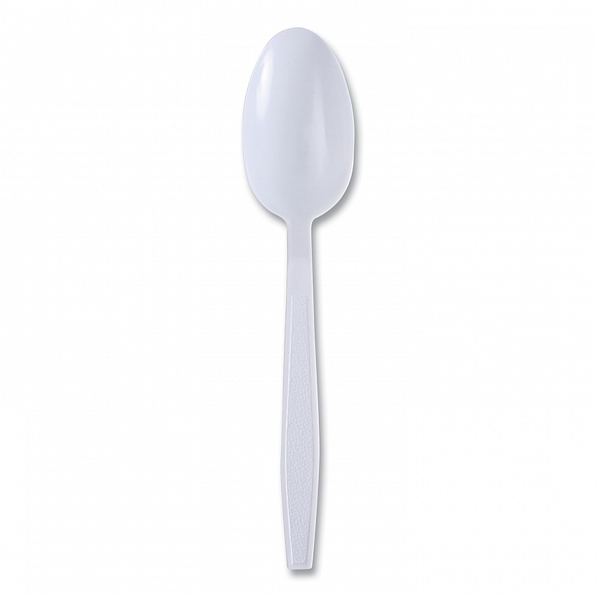 Heavyweight Wrapped Polypropylene Cutlery, Spoon, Plastic, White, 1,000/Carton (TSHWPPWIW)