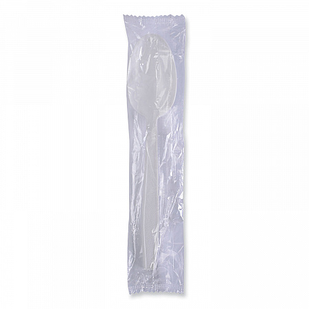 Heavyweight Wrapped Polypropylene Cutlery, Spoon, Plastic, White, 1,000/Carton (TSHWPPWIW)