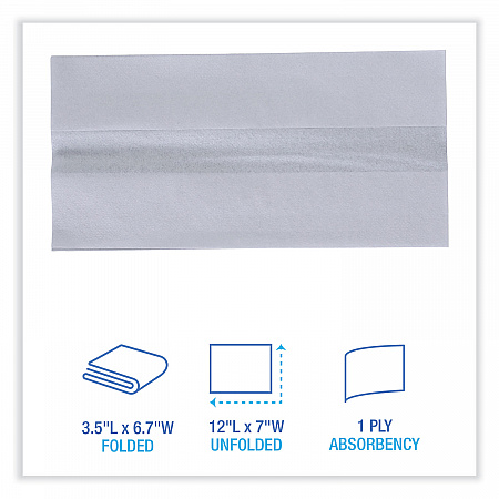 Tall Fold Dispenser Napkin, 12 x 7, White, 500/Pack, 20 Packs/Carton (8302W)