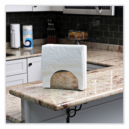 Dinner Napkin, 1-Ply, 17 x 17, White, 250/Pack, 12 Packs/Carton (8307W)