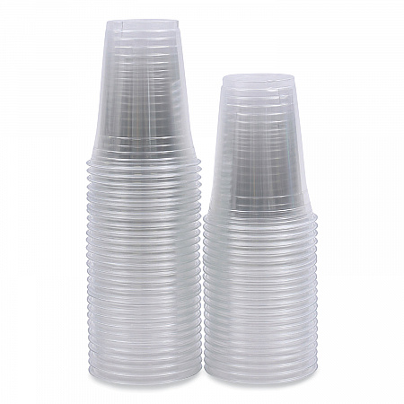Clear Plastic PET Cups, 16 oz, 50 Cups/Sleeve, 20 Sleeves/Carton (PET16)