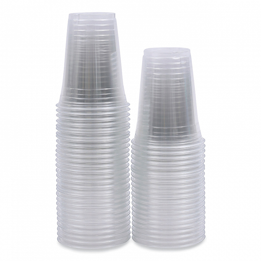 Clear Plastic PET Cups, 16 oz, 50 Cups/Sleeve, 20 Sleeves/Carton (PET16)