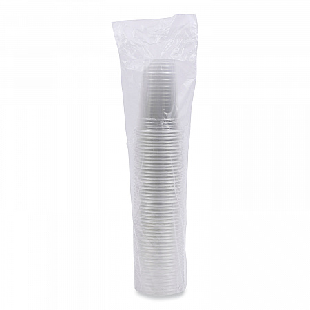 Clear Plastic PET Cups, 20 oz, 50/Sleeve, 20 Sleeves/Carton (PET20)