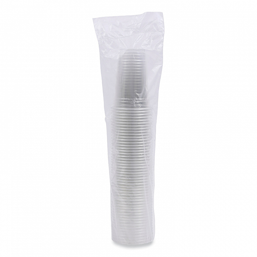 Clear Plastic PET Cups, 20 oz, 50/Sleeve, 20 Sleeves/Carton (PET20)