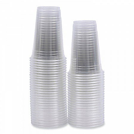 Clear Plastic PET Cups, 20 oz, 50/Sleeve, 20 Sleeves/Carton (PET20)