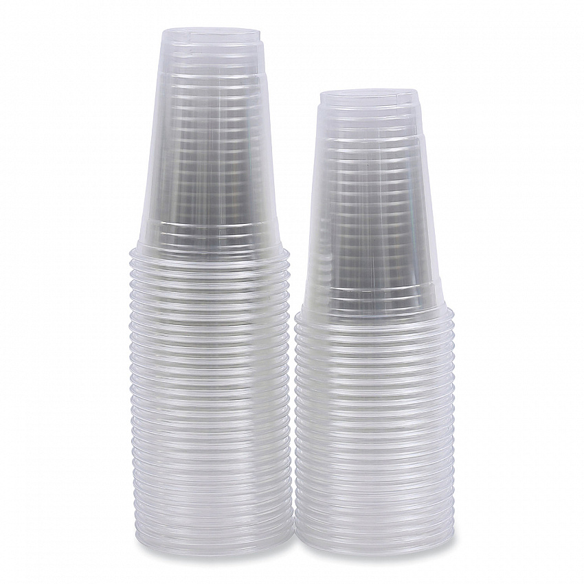 Clear Plastic PET Cups, 20 oz, 50/Sleeve, 20 Sleeves/Carton (PET20)