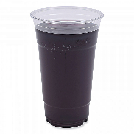 Clear Plastic PET Cups, 24 oz, 50 Cups/Sleeve, 12 Sleeves/Carton (PET24)