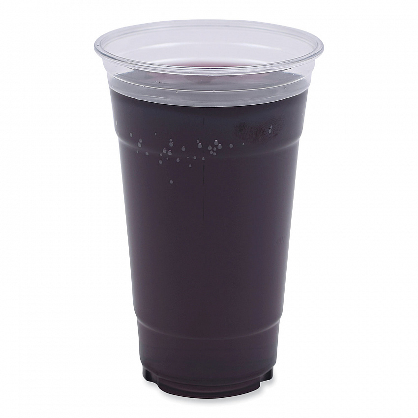 Clear Plastic PET Cups, 24 oz, 50 Cups/Sleeve, 12 Sleeves/Carton (PET24)