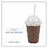 PET Cold Cup Dome Lids, Fits 14 oz to 24 oz Cold Cups, Plastic, Clear, 100/Sleeve, 10 Sleeves/Carton (PETDOME)