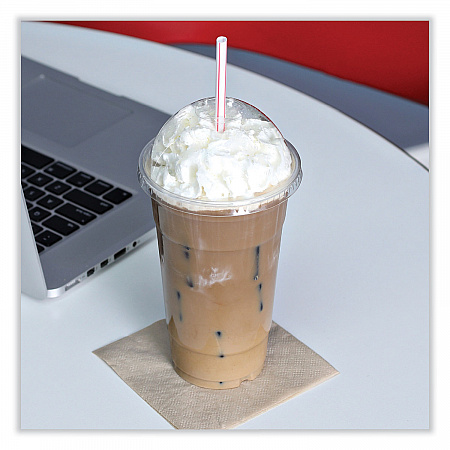 PET Cold Cup Dome Lids, Fits 14 oz to 24 oz Cold Cups, Plastic, Clear, 100/Sleeve, 10 Sleeves/Carton (PETDOME)
