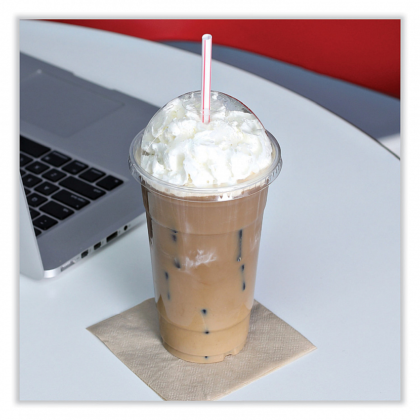 PET Cold Cup Dome Lids, Fits 14 oz to 24 oz Cold Cups, Plastic, Clear, 100/Sleeve, 10 Sleeves/Carton (PETDOME)