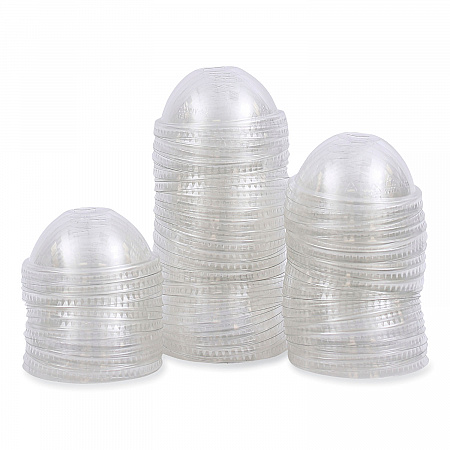 PET Cold Cup Dome Lids, Fits 14 oz to 24 oz Cold Cups, Plastic, Clear, 100/Sleeve, 10 Sleeves/Carton (PETDOME)