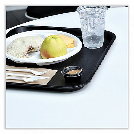 Souffle/Portion Cup Lids, Fits 1.5 oz and 2 oz Portion Cups, Plastic, Clear, 2,500/Carton (PRTLID2)