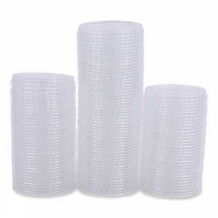 Souffle/Portion Cup Lids, Fits 1.5 oz and 2 oz Portion Cups, Plastic, Clear, 2,500/Carton (PRTLID2)