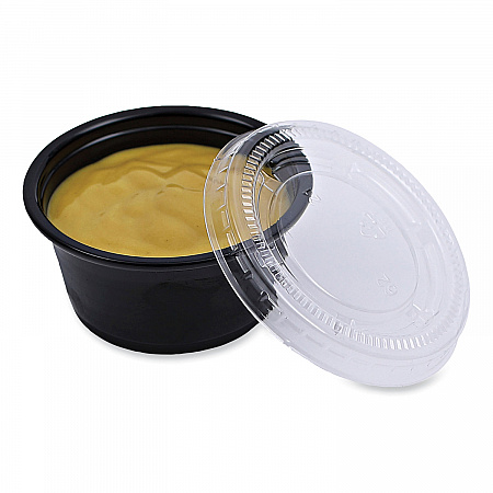 Souffle/Portion Cup Lids, Fits 1.5 oz and 2 oz Portion Cups, Plastic, Clear, 2,500/Carton (PRTLID2)