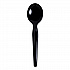 Heavyweight Polystyrene Cutlery, Soup Spoon, Plastic, Black, 1,000/Carton (SOUPHWPSBLA)