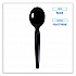 Heavyweight Polystyrene Cutlery, Soup Spoon, Plastic, Black, 1,000/Carton (SOUPHWPSBLA)