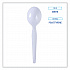 Heavyweight Polystyrene Cutlery, Soup Spoon, Plastic, White, 1,000/Carton (SOUPHWPSWH)
