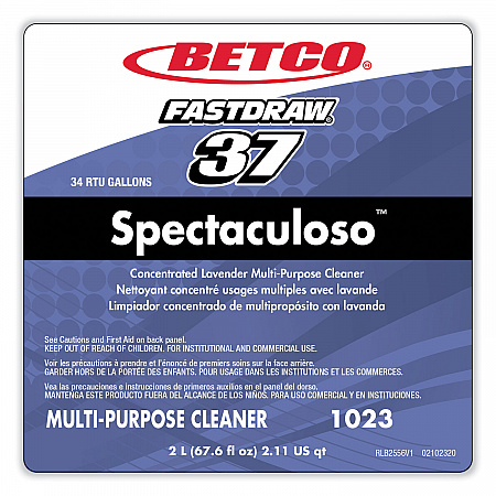 Spectaculoso FastDraw Multipurpose Cleaner, Lavender Scent, 67.6 oz Bottle, 4/Carton (10234700)