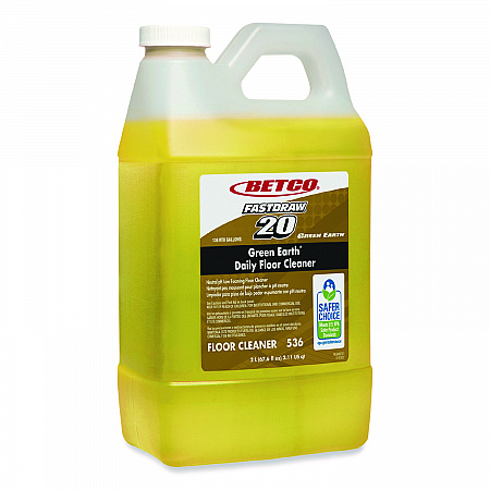 Green Earth Daily FastDraw Floor Cleaner, Unscented, 2 L Bottle, Unscented, 4/Carton (5364700)
