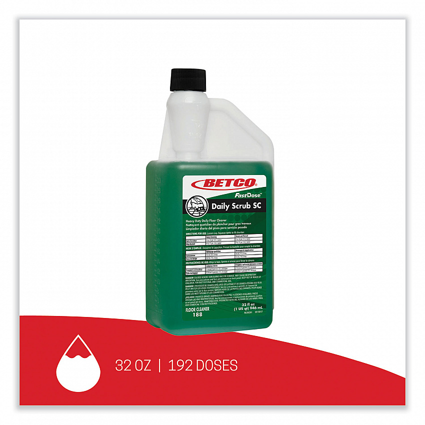 Daily Scrub SC Floor Cleaner, 32 oz Bottle, 6/Carton (1884800)