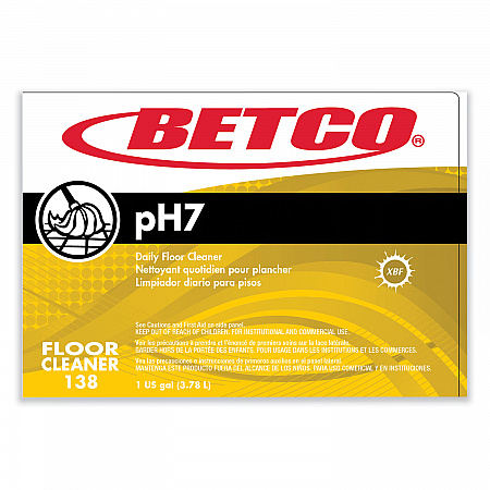 pH7 Floor Cleaner, Lemon Scent, 1 gal Bottle, 4/Carton (1380400)