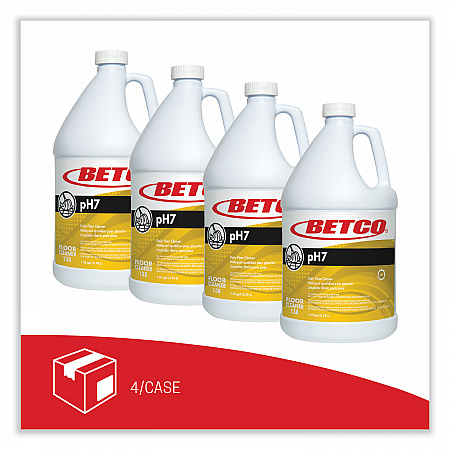 pH7 Floor Cleaner, Lemon Scent, 1 gal Bottle, 4/Carton (1380400)