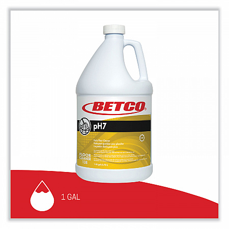 pH7 Floor Cleaner, Lemon Scent, 1 gal Bottle, 4/Carton (1380400)