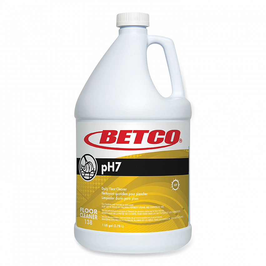 pH7 Floor Cleaner, Lemon Scent, 1 gal Bottle, 4/Carton (1380400)