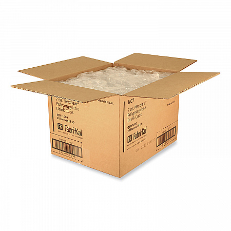 Nexclear Polypropylene Drink Cups, 7 oz, Plastic, Clear, 50/Bag, 20 Bags/Carton (NC7)