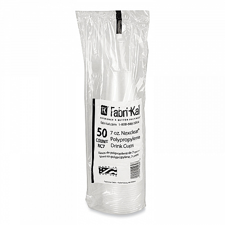 Nexclear Polypropylene Drink Cups, 7 oz, Plastic, Clear, 50/Bag, 20 Bags/Carton (NC7)