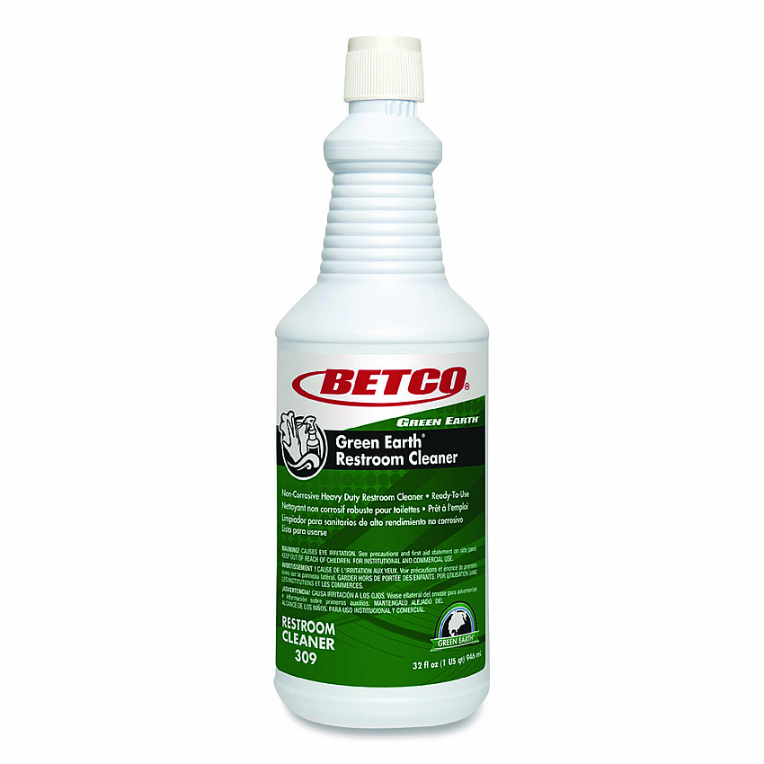 Green Earth RTU Restroom Cleaner, Fresh Mint Scent, 32 oz Bottle, 12/Carton (3091200)