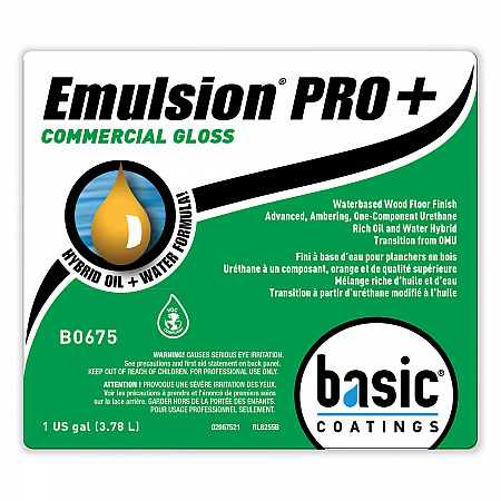 Emulsion Pro+ Floor Finish and Sealer, 1 gal Bottle, 4/Carton (B06754312)