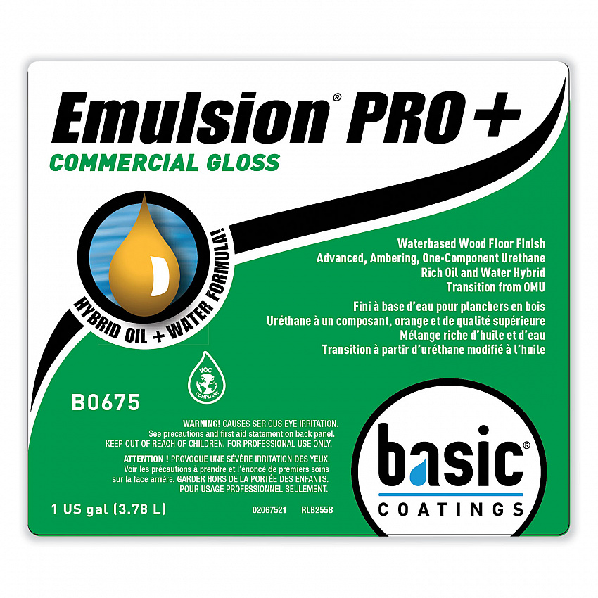 Emulsion Pro+ Floor Finish and Sealer, 1 gal Bottle, 4/Carton (B06754312)