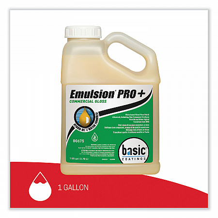 Emulsion Pro+ Floor Finish and Sealer, 1 gal Bottle, 4/Carton (B06754312)