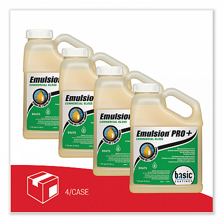 Emulsion Pro+ Floor Finish and Sealer, 1 gal Bottle, 4/Carton (B06754312)
