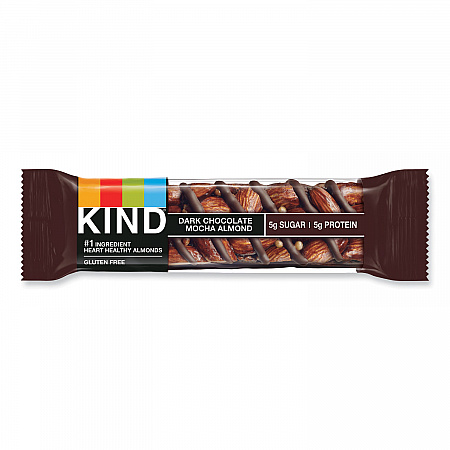Nuts and Spices Bar, Dark Chocolate Mocha Almond, 1.4 oz Bar, 12/Box (18554)