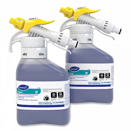 Crew Bathroom Cleaner and Scale Remover, Liquid, 1.5 L Bottle, 2/Carton (101106666)