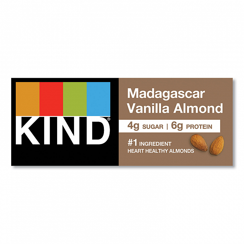Nuts and Spices Bar, Madagascar Vanilla Almond, 1.4 oz Bar, 12/Box (17850)