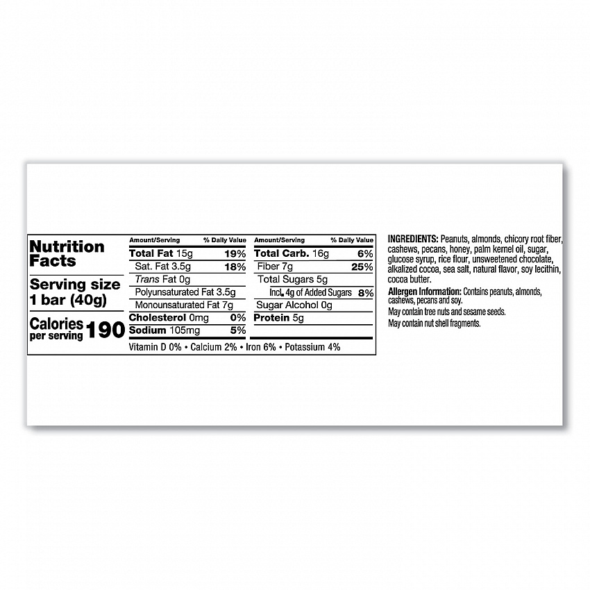 Nuts and Spices Bar, Salted Caramel and Dark Chocolate Nut, 1.4 oz Bar, 12/Pack (26961)