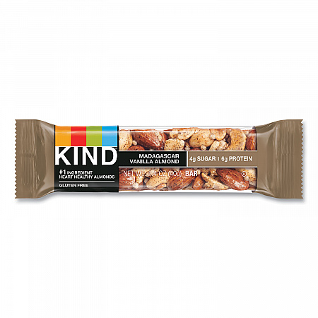 Nuts and Spices Bar, Madagascar Vanilla Almond, 1.4 oz Bar, 12/Box (17850)