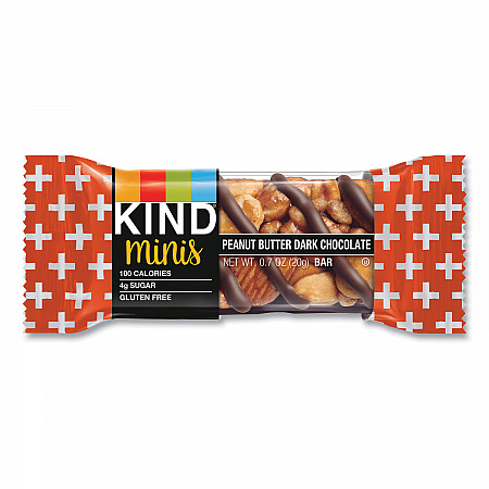 Minis, Peanut Butter Dark Chocolate, 0.7 oz Bar, 10/Pack (27961)