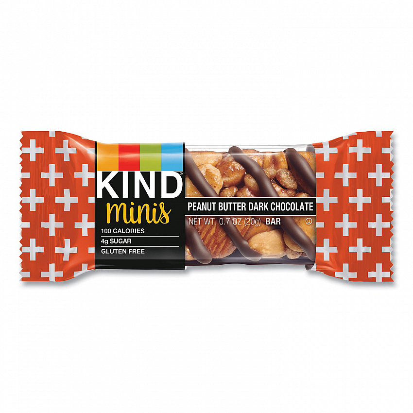 Minis, Peanut Butter Dark Chocolate, 0.7 oz Bar, 10/Pack (27961)