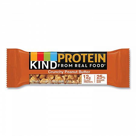 Protein Bars, Crunchy Peanut Butter, 1.76 oz Individually Wrapped, 12/Pack (26026)