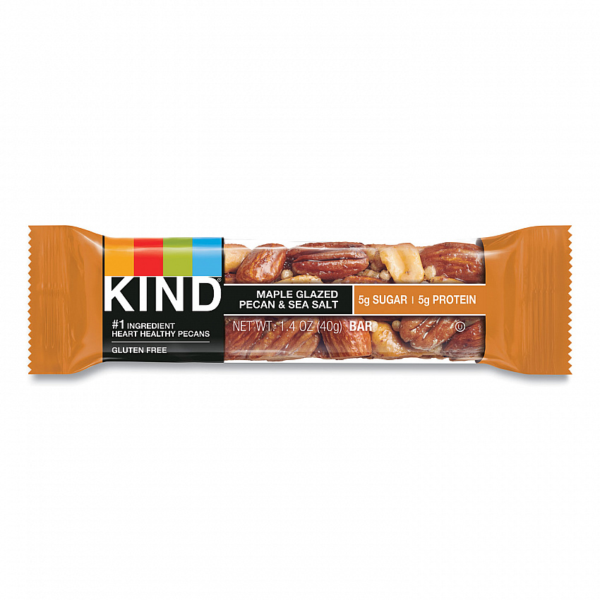 Nuts and Spices Bar, Maple Glazed Pecan and Sea Salt, 1.4 oz Bar, 12/Box (17930)